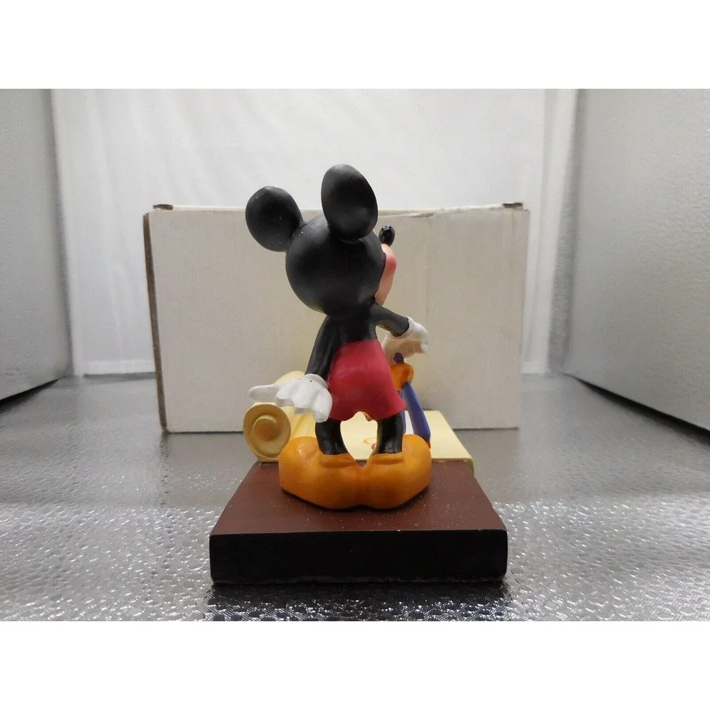 Disney Mickey Mouse Writing Scroll Figure Stand 5 1/2